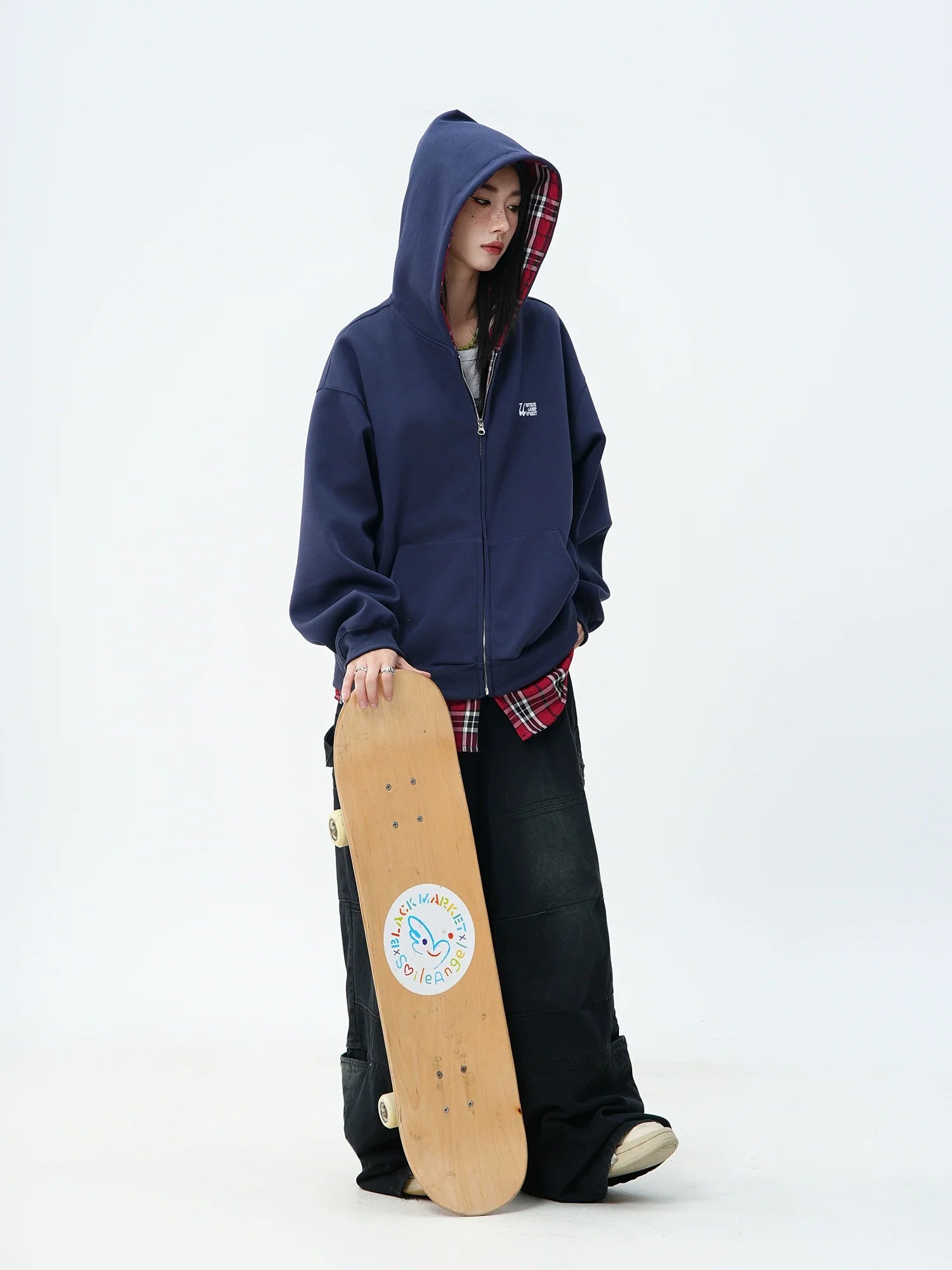 JUMPNEXT Layered Plaid Lined Zip Jacket by xoliverto.com