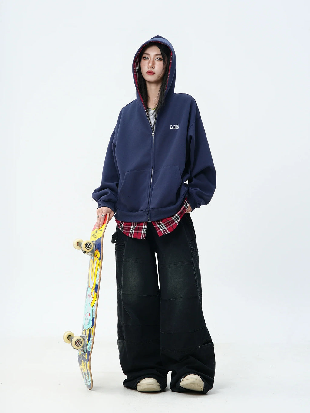 JUMPNEXT Layered Plaid Lined Zip Jacket by xoliverto.com