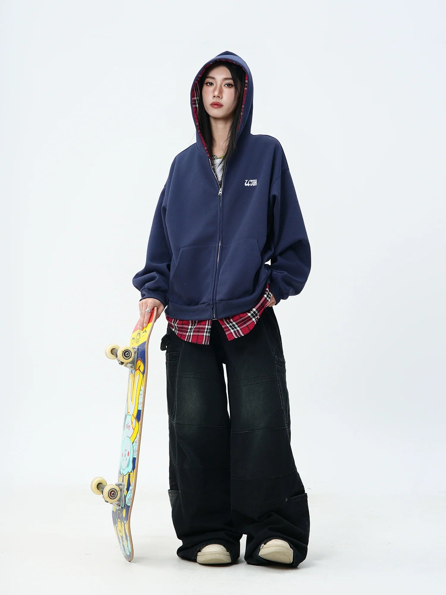 JUMPNEXT Layered Plaid Lined Zip Jacket by xoliverto.com