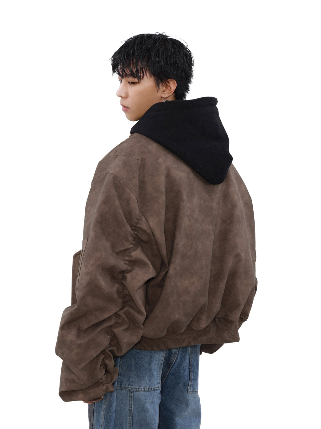 xoliverto.com MRNEARLY Vintage Faded Bomber Jacket