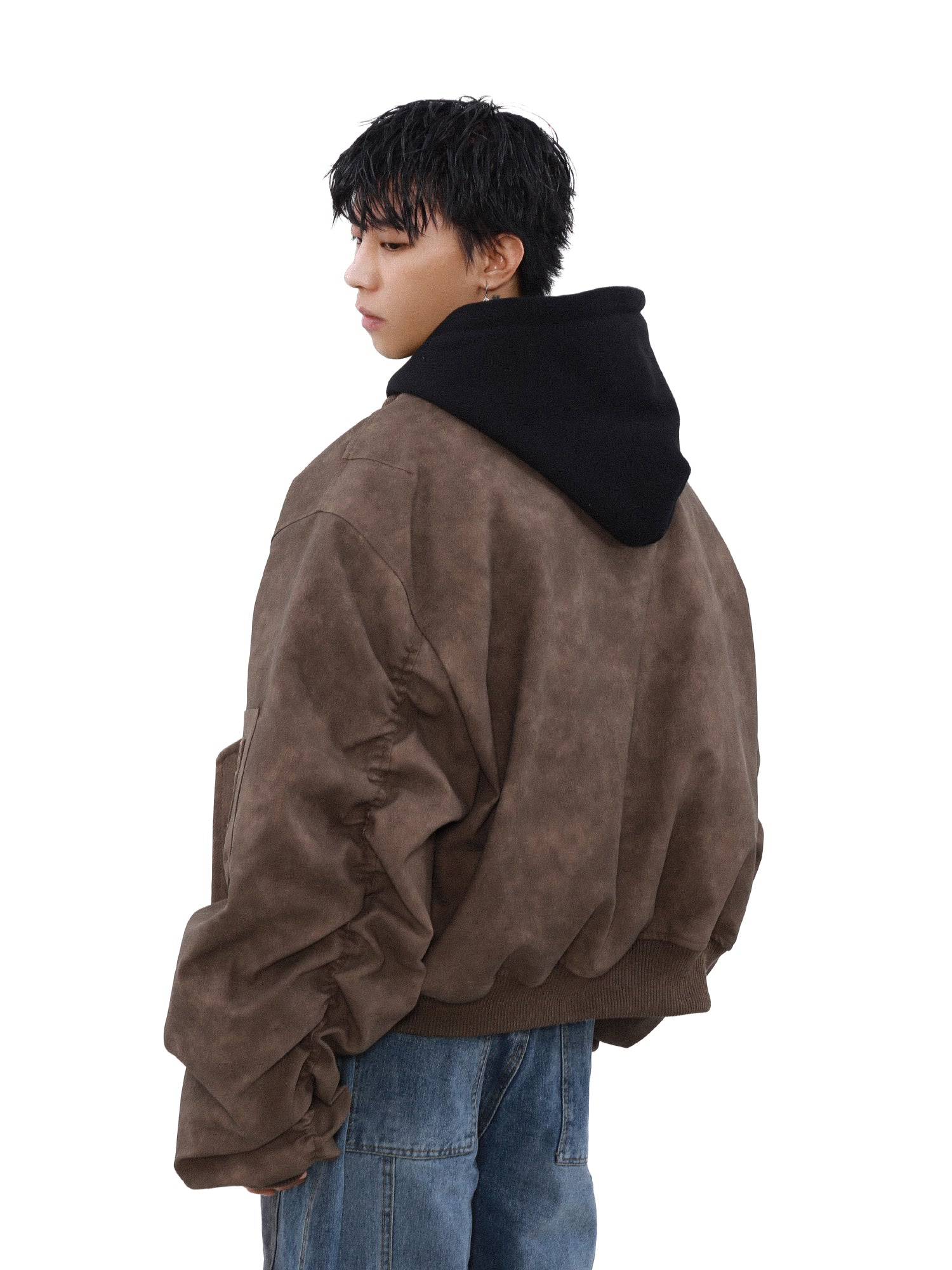 xoliverto.com MRNEARLY Vintage Faded Bomber Jacket