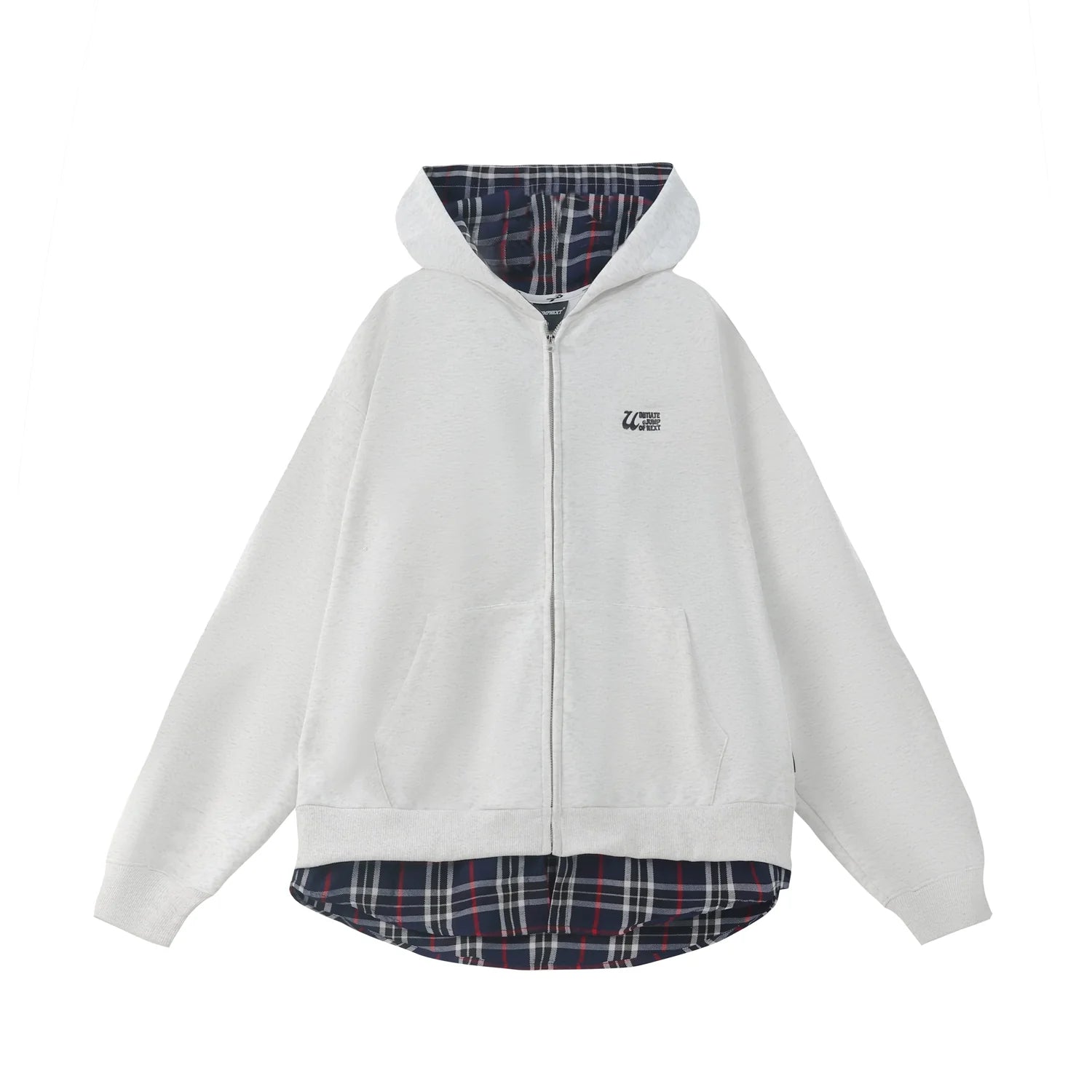 JUMPNEXT Layered Plaid Lined Zip Jacket by xoliverto.com