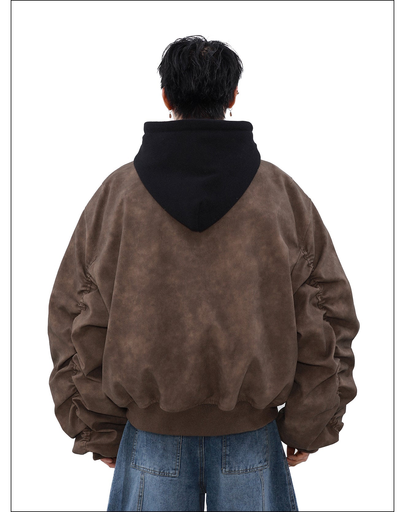 xoliverto.com MRNEARLY Vintage Faded Bomber Jacket