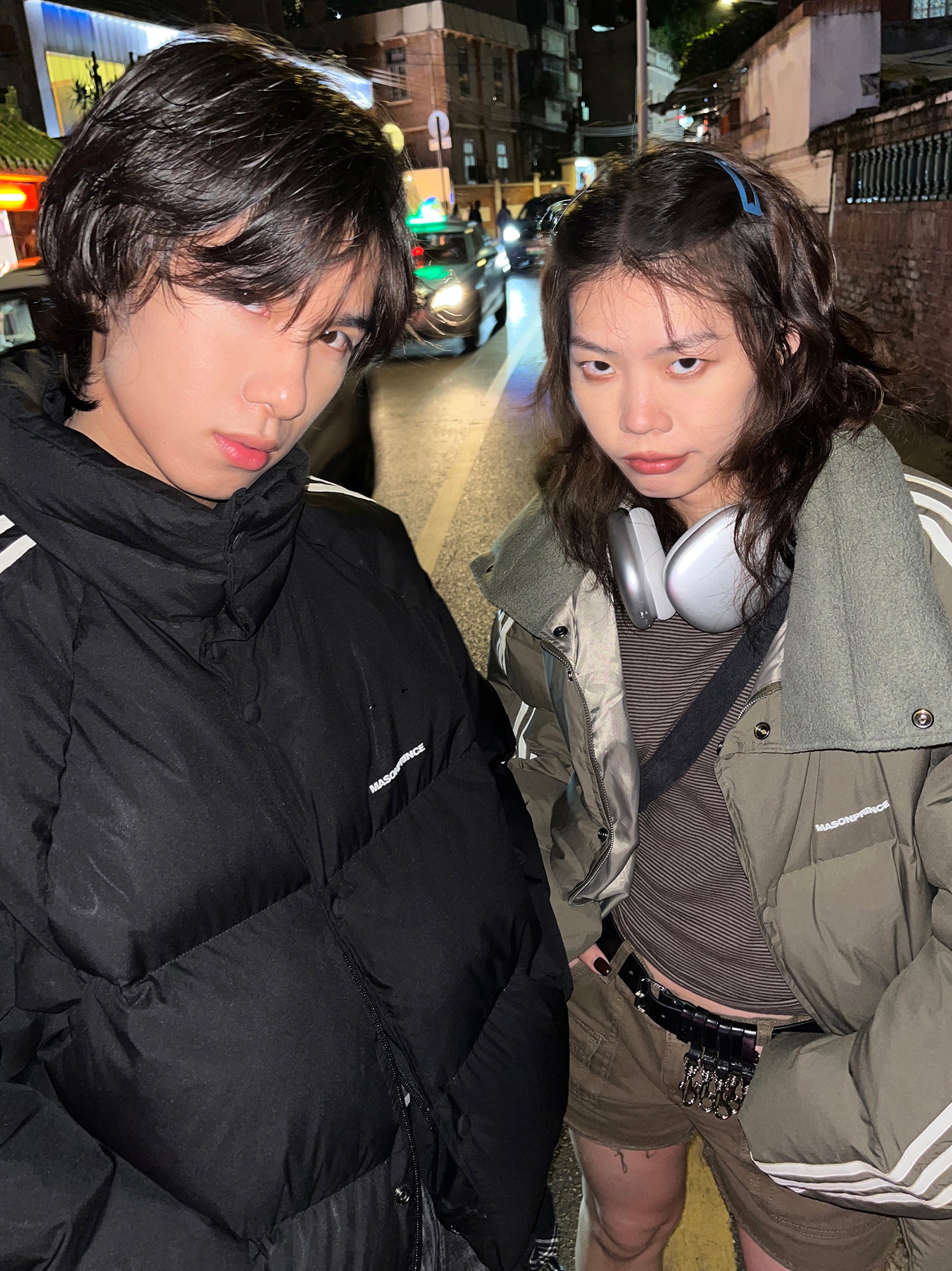 MASONPRINCE Striped Puffer Jacket by xoliverto.com