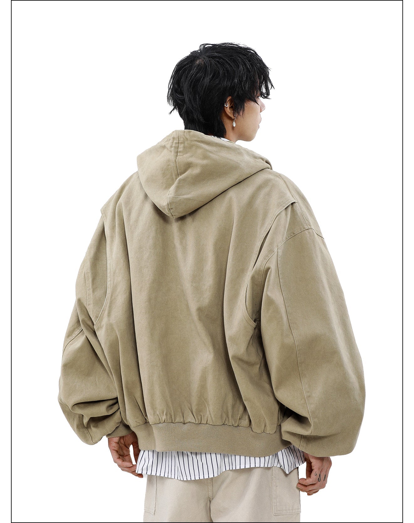 MRNEARLY Vintage Washed Embroidered Silhouette Zip Jacket by xoliverto.com